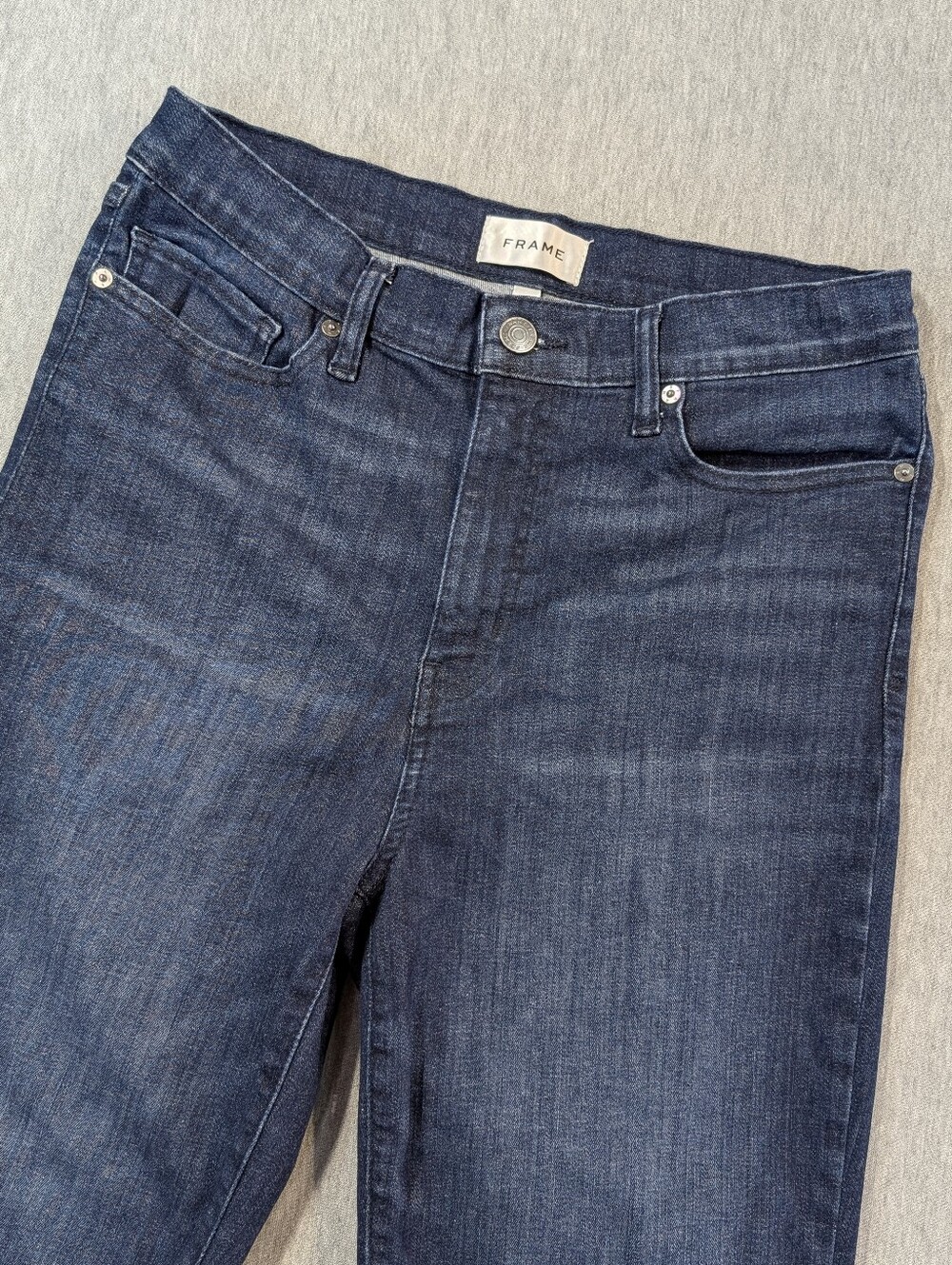 Frame High Rise Straight Jeans Women's 30 Dark Wash Blue